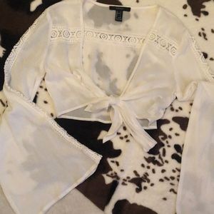 Bell sleeve crop top